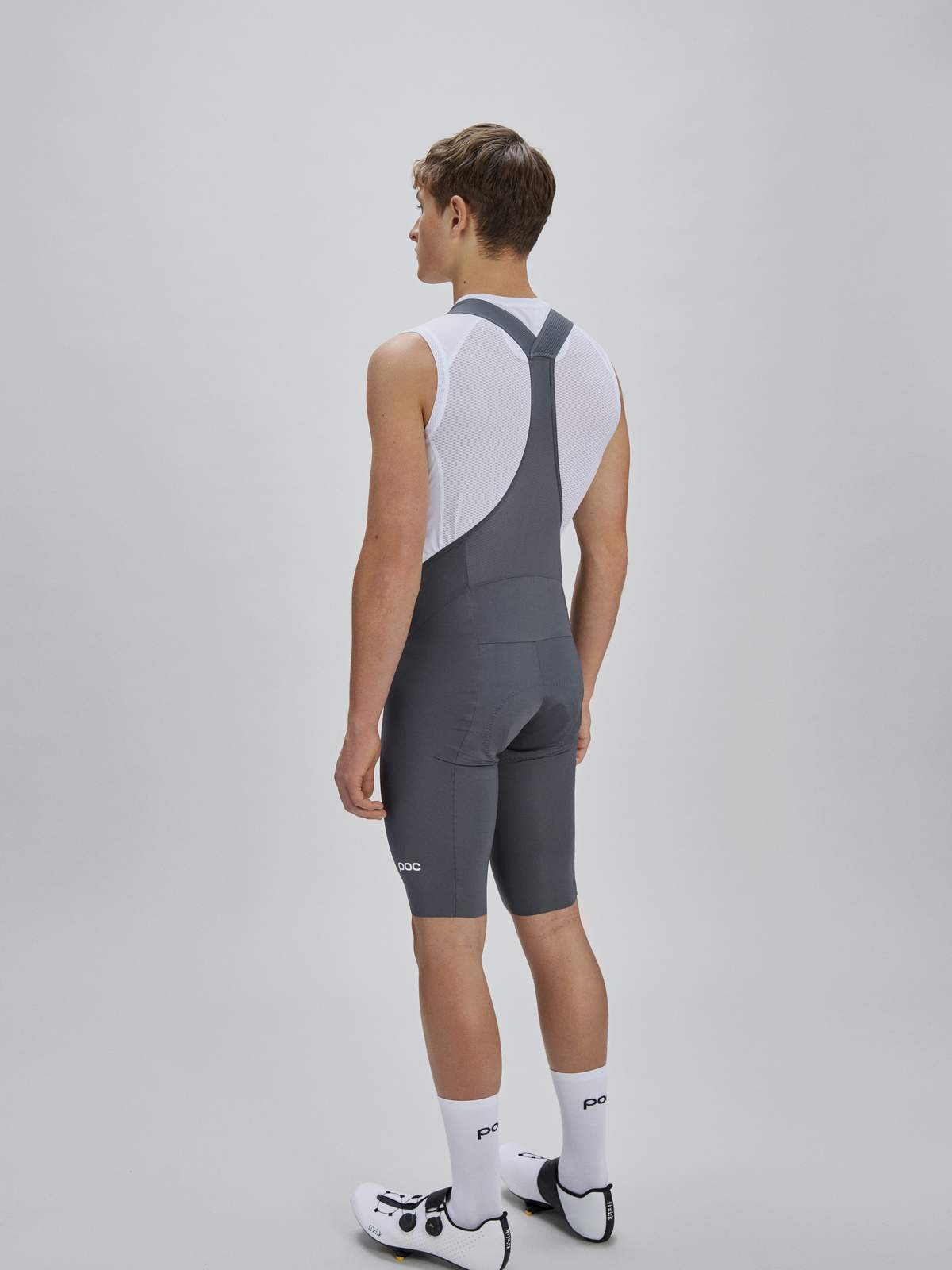 Spodenki rowerowe POC M's Raceday Bib Shorts szare