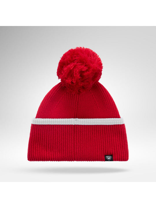 Czapka damska ROSSIGNOL W Jcc Pompom Beanie czerwona
