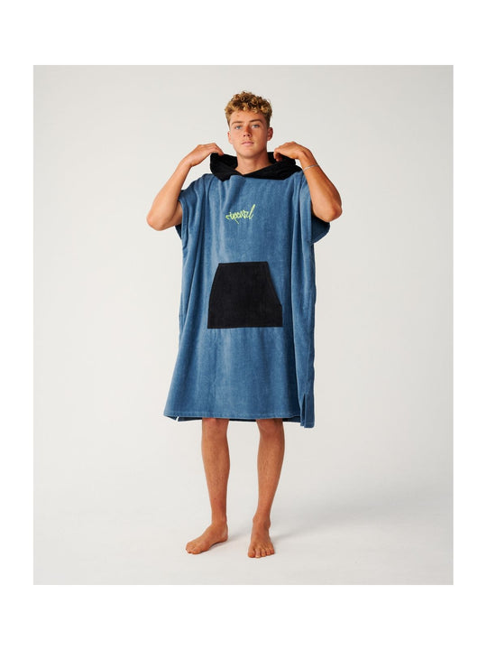 Ponczo męskie RIP CURL Logo Hooded Towel niebieskie
