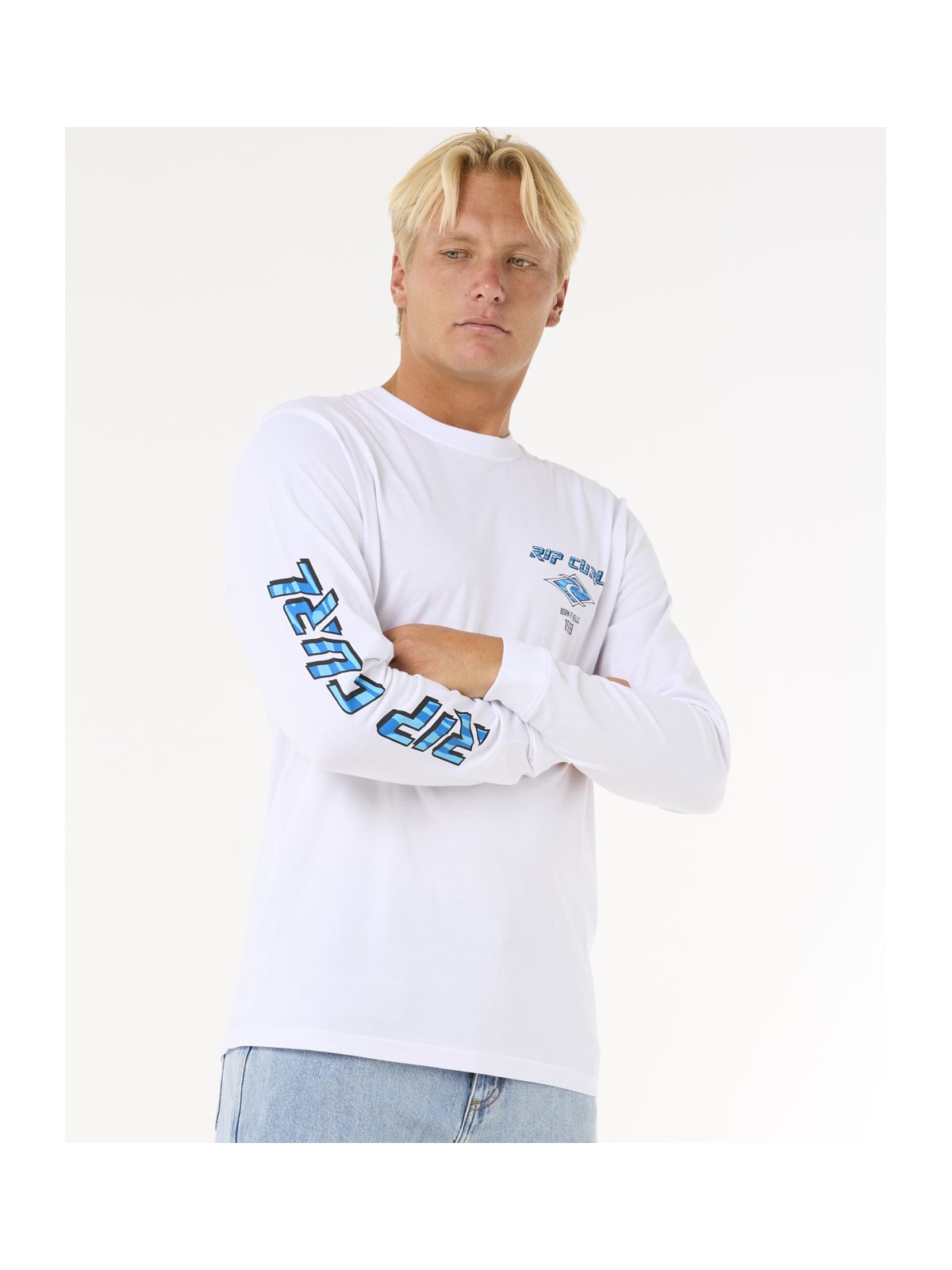 Koszulka RIP CURL Fade Out Icon L/S Tee biały