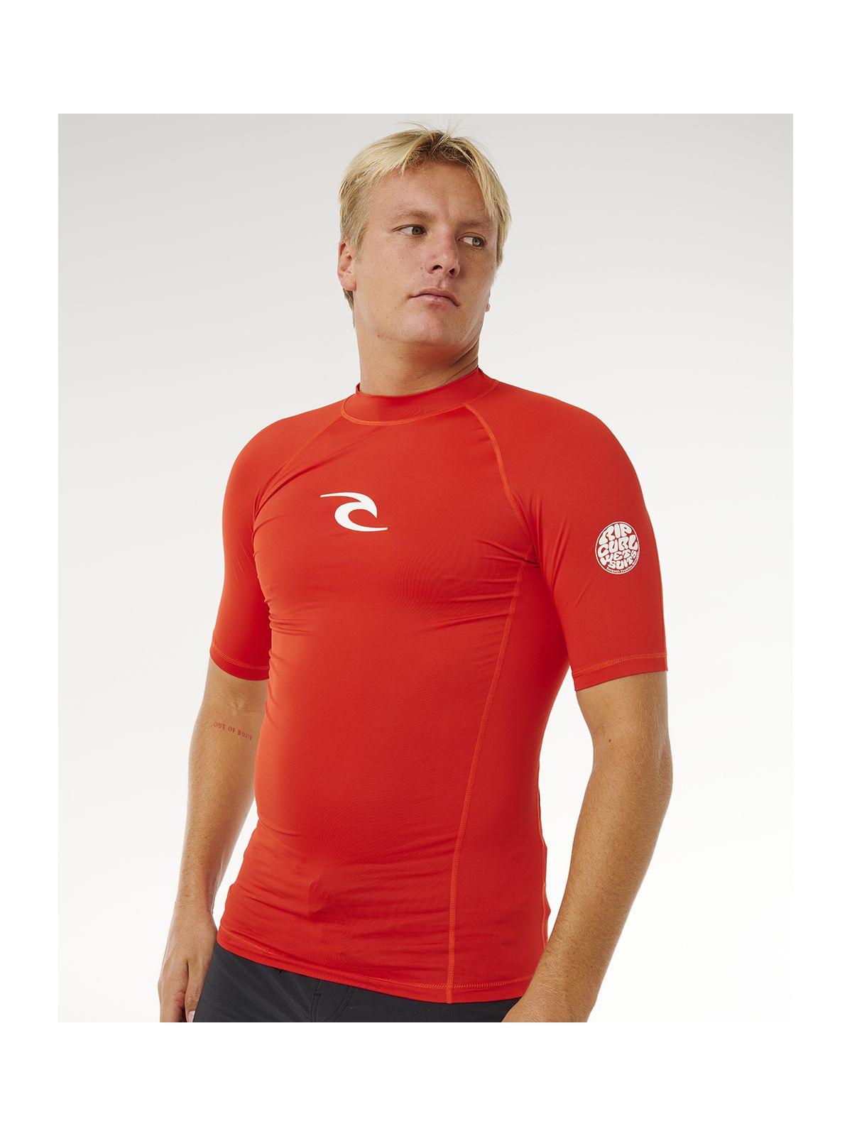 Lycra męska RIP CURL Waves Upf Perf S/S czerwona