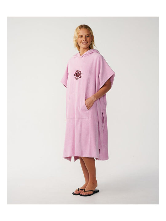Ponczo damskie RIP CURL Icon Hooded Towel różowy
