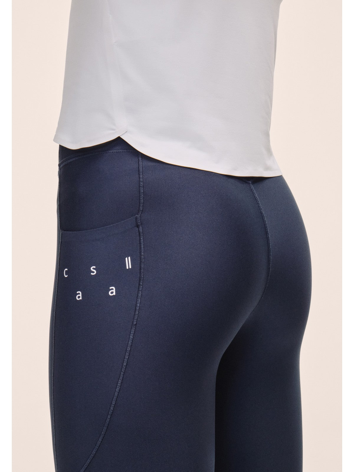 Legginsy treningowe damskie CASALL Pure Pocket High Waist Tights kolor niebieski
