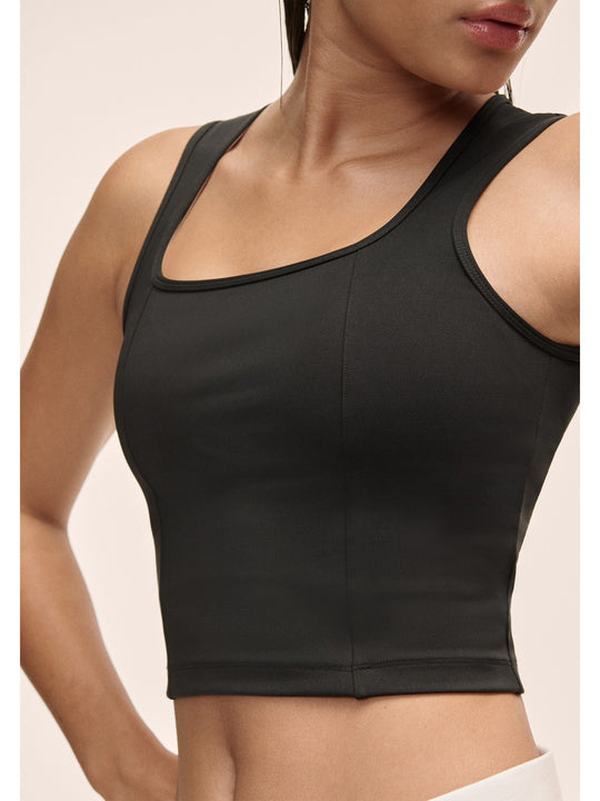 Top damski treningowy Casall Edge Crop Top czarny
