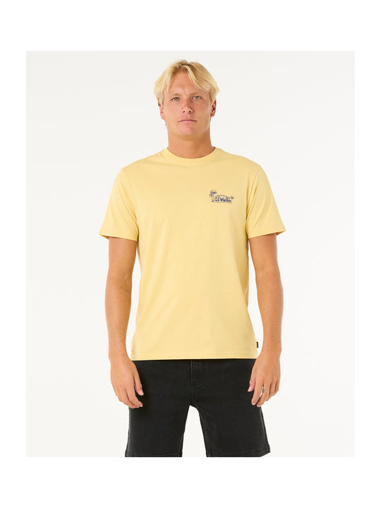 Koszulka męska RIP CURL Keep On Trucking Tee żółta
