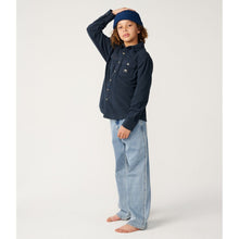 Koszula juniorska RIP CURL Sessions Polar Fleece Shirt-Bo granatowa
