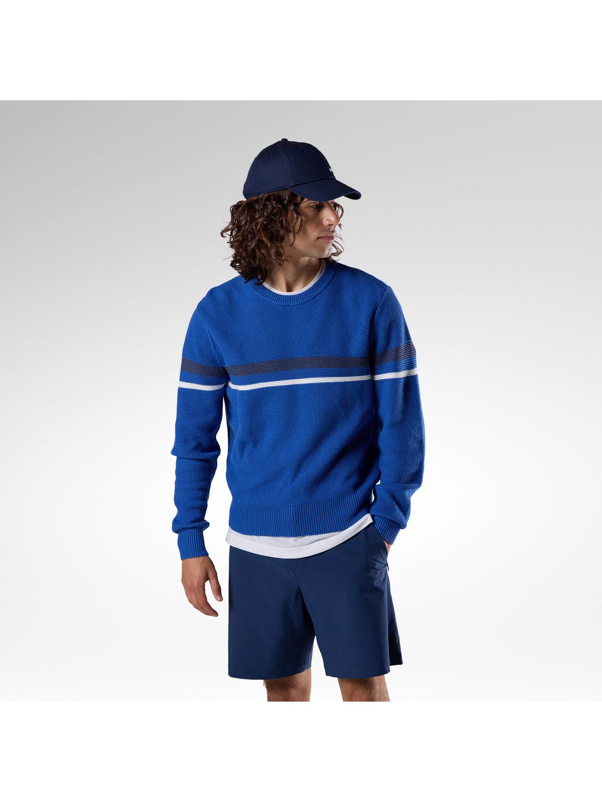 Sweter męski ROSSIGNOL M Knitted Cn Sweater niebieski