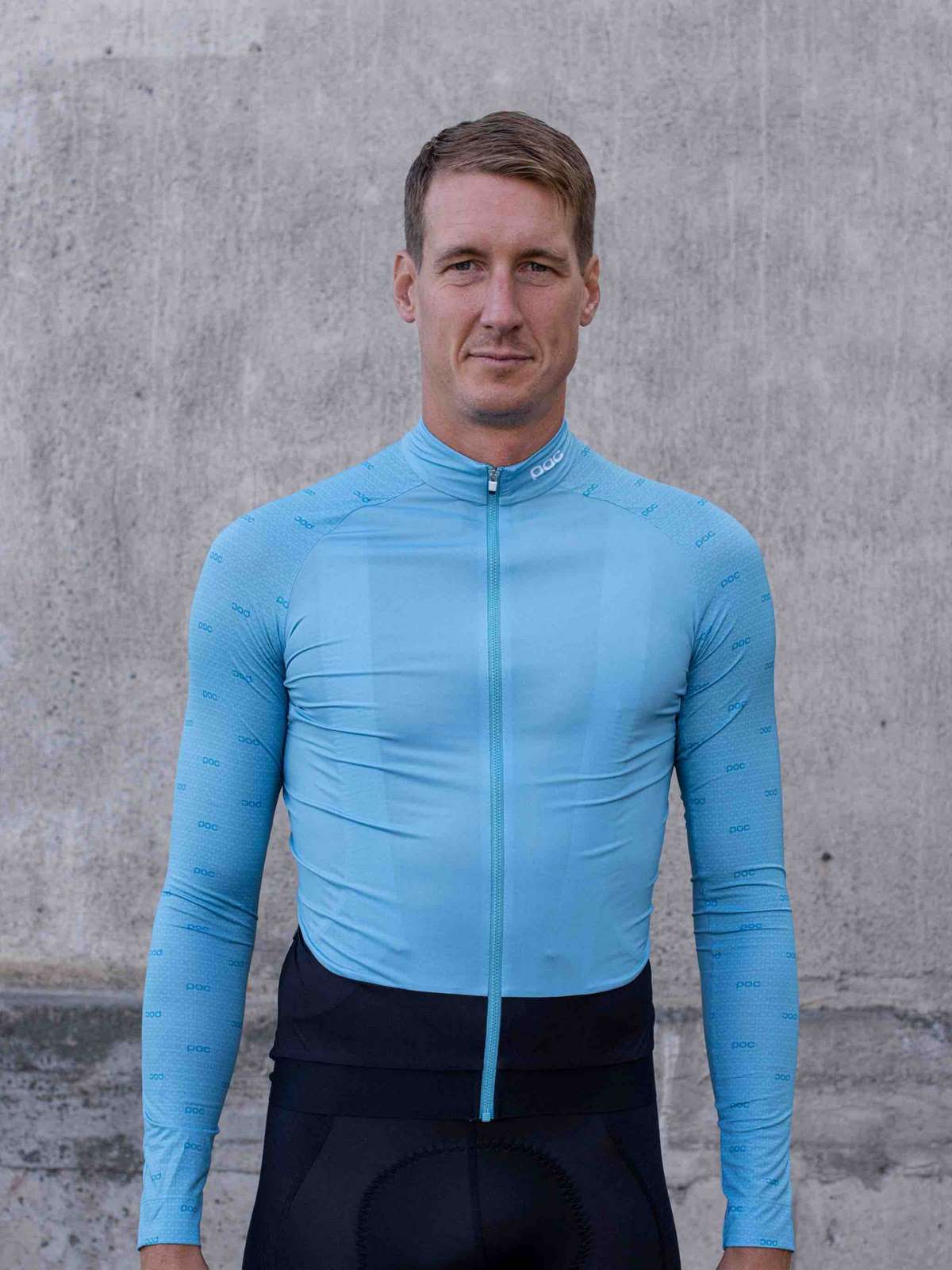 Koszulka rowerowa POC M’S ESSENTIAL ROAD LS - niebieski - Adventure Sports