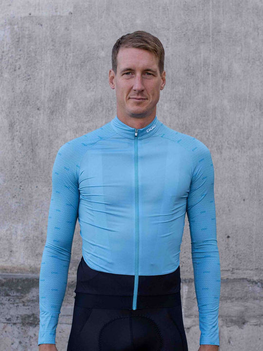 Koszulka rowerowa POC M’S ESSENTIAL ROAD LS - niebieski - Adventure Sports
