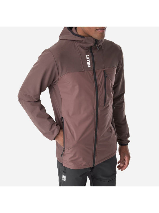 Kurtka outdoorowa męska MILLET M Seneca Hybrid Hoodie M brązowa
