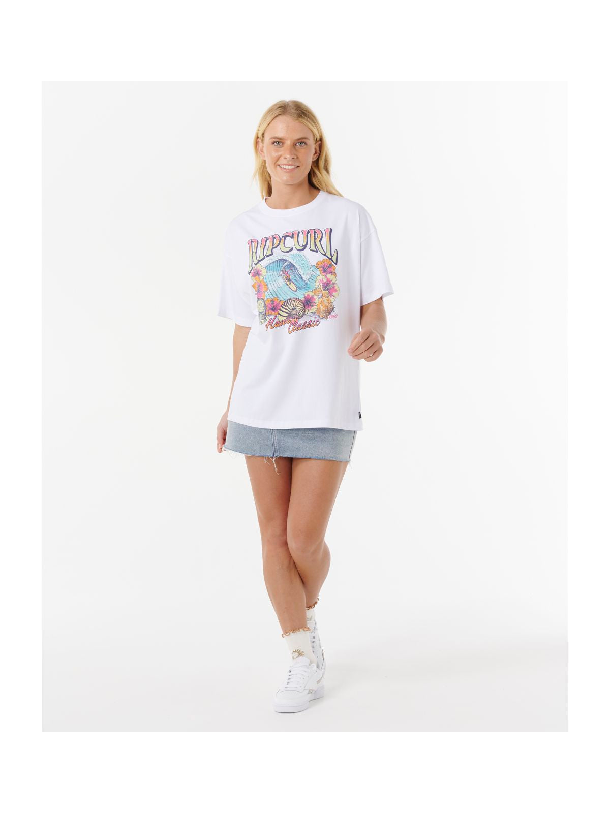 Koszulka RIP CURL HAWAII CLASSIC HERITAGE TEE biała