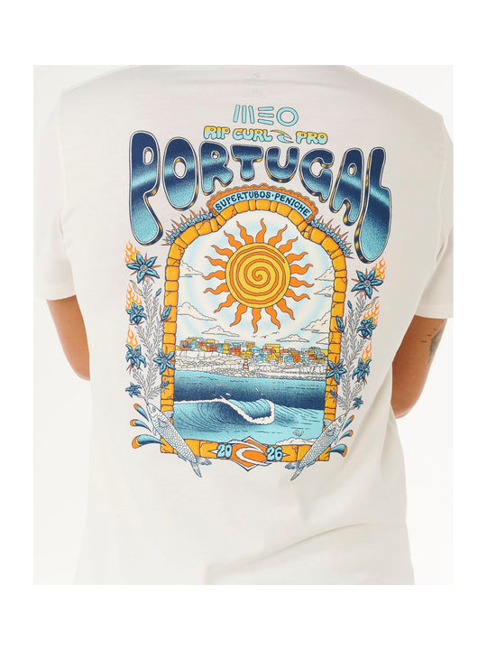 Koszulka męska RIP CURL Meo Peniche Pro 26 Event Tee biała
