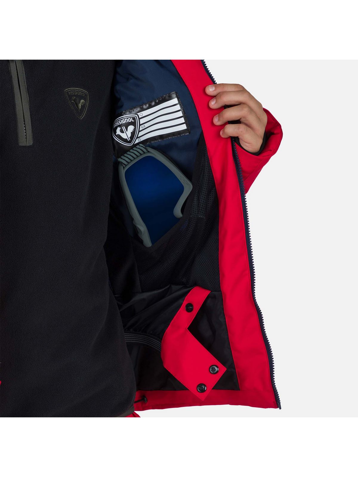 Kurtka narciarska dziecięca ROSSIGNOL Jr Wispile Jkt czerwony