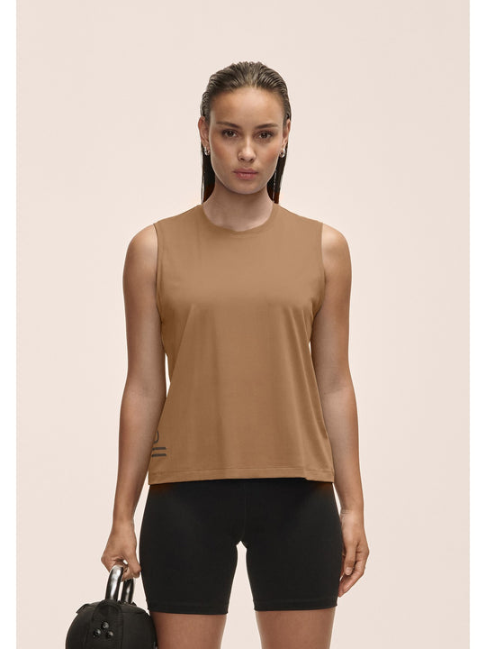 Koszulka treningowa damska CASALL Graphic Tank kolor brązowy
