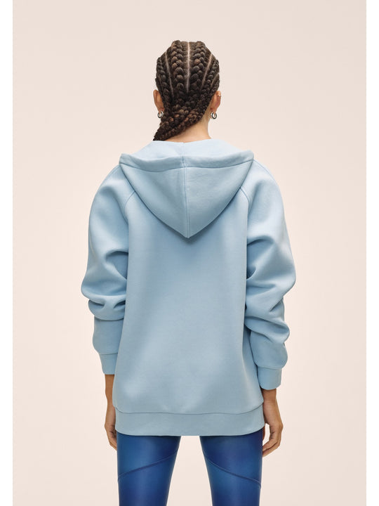 Bluza damska CASALL Easy Oversized Zip Hoodie kolor niebieski
