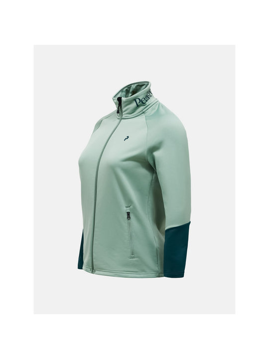 Bluza damska PEAK PERFORMANCE W Rider Essentials Midlayer Zip Jacket kolor zielony
