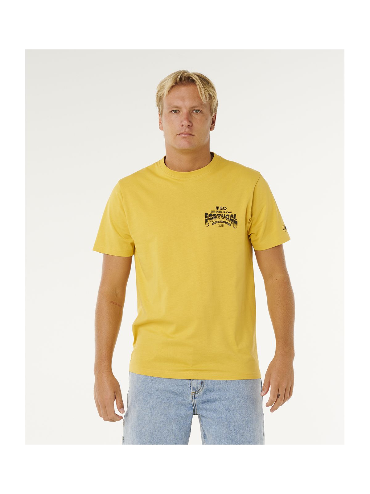 Koszulka męska RIP CURL Meo Peniche Pro 26 Event Tee żółta