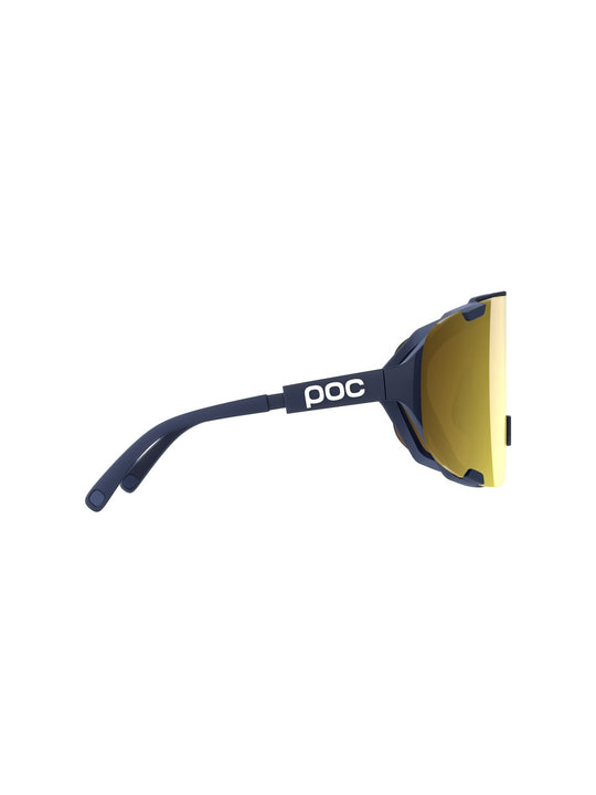 Okulary rowerowe POC Devour Wide Fit granatowe - Clarity Road/Partly Sunny Gold cat.2
