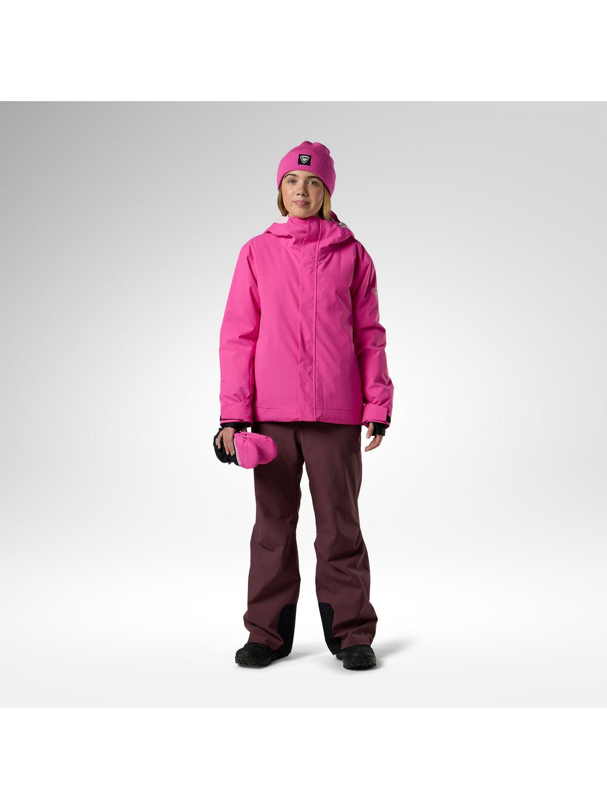 Kurtka narciarska juniorska ROSSIGNOL Jr Strawpile Insulated Ski Jkt różowa