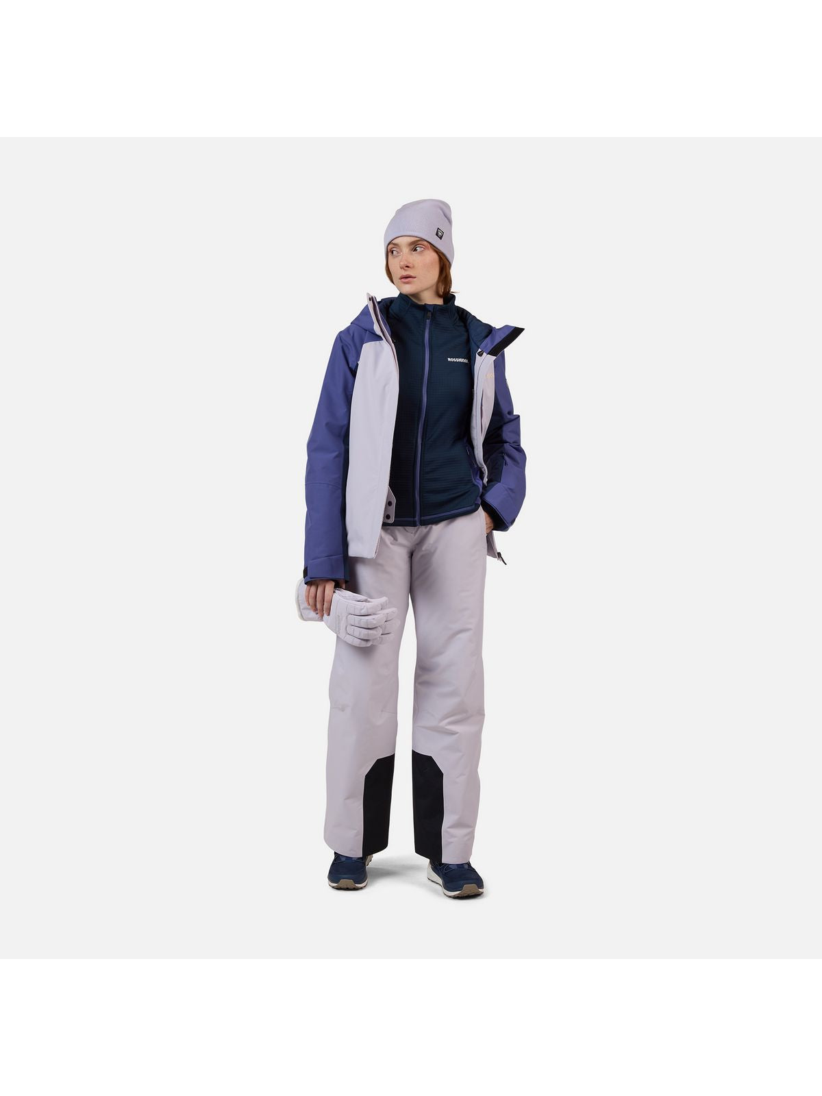 Bluza damska ROSSIGNOL W Blackside Mix HZ Fleece niebieska