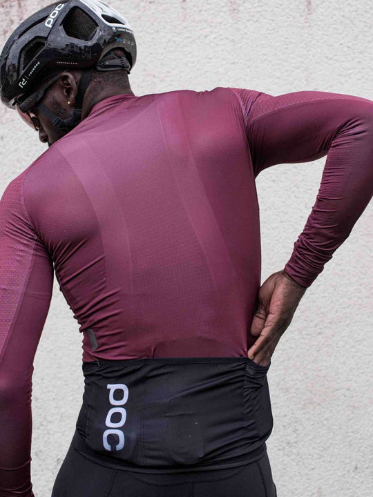 Koszulka rowerowa POC M’S ESSENTIAL ROAD LS - czerwony - Adventure Sports
