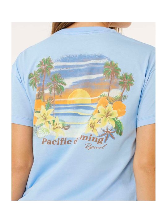 Koszulka damska RIP CURL Poolside Relaxed Tee niebieska
