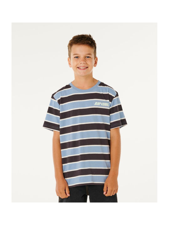 Koszulka chłopięca RIP CURL Eternal Shred Stripe Tee-Boy niebieska
