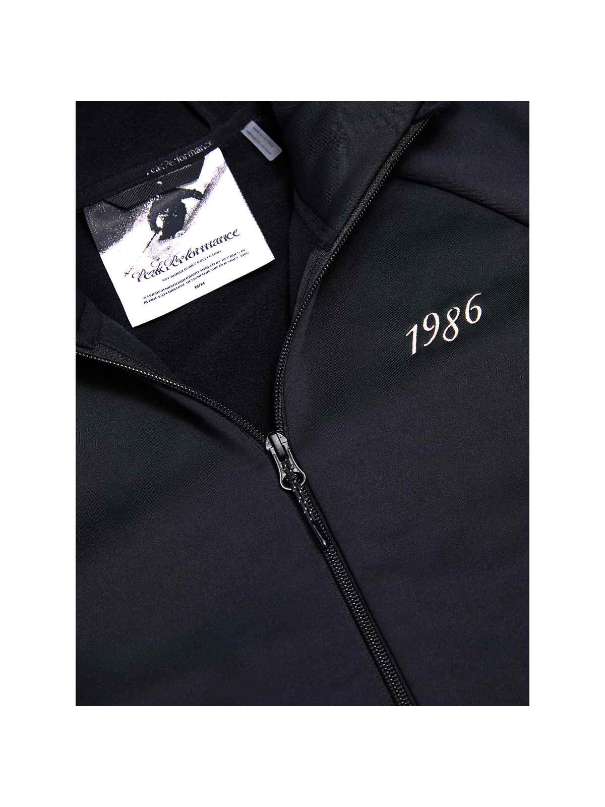 Bluza z kapturem męska PEAK PERFORMANCE 40Y Rider Zip Hood czarna