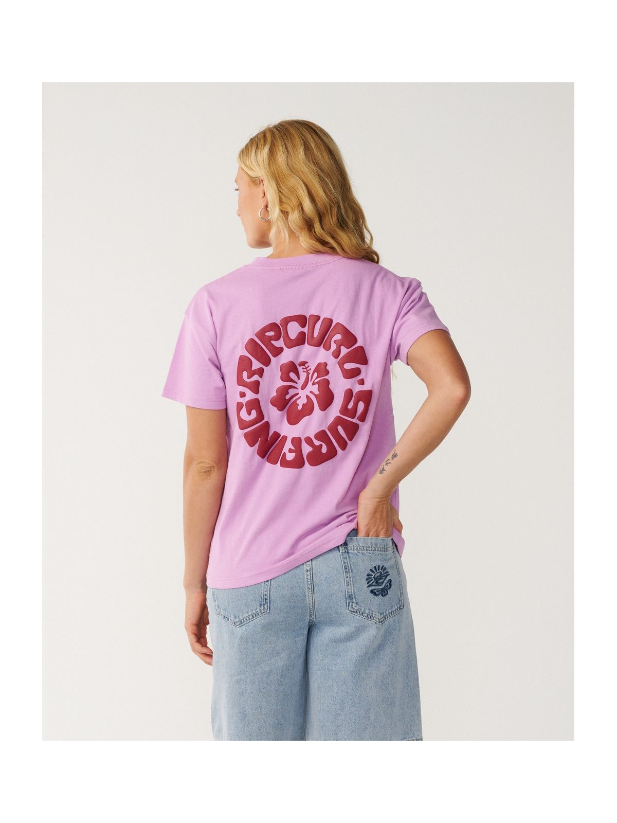 Koszulka damska RIP CURL Surf Puff Party Pack Relaxed różowa