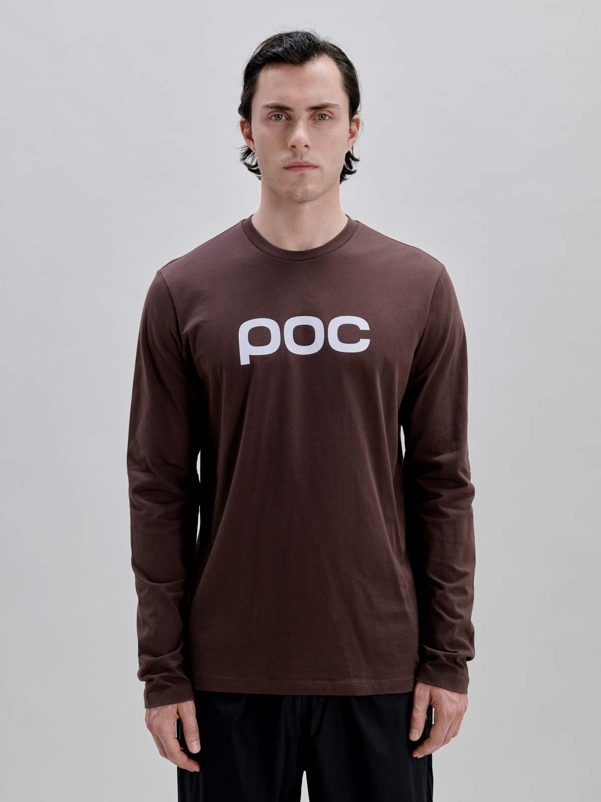 Koszulka longsleeve POC L/S Tee brązowy