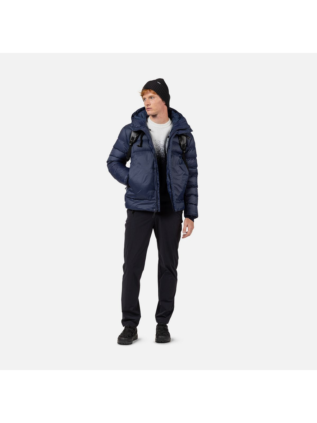 Kurtka męska ROSSIGNOL Aretu Down Hoodie Jkt granatowa