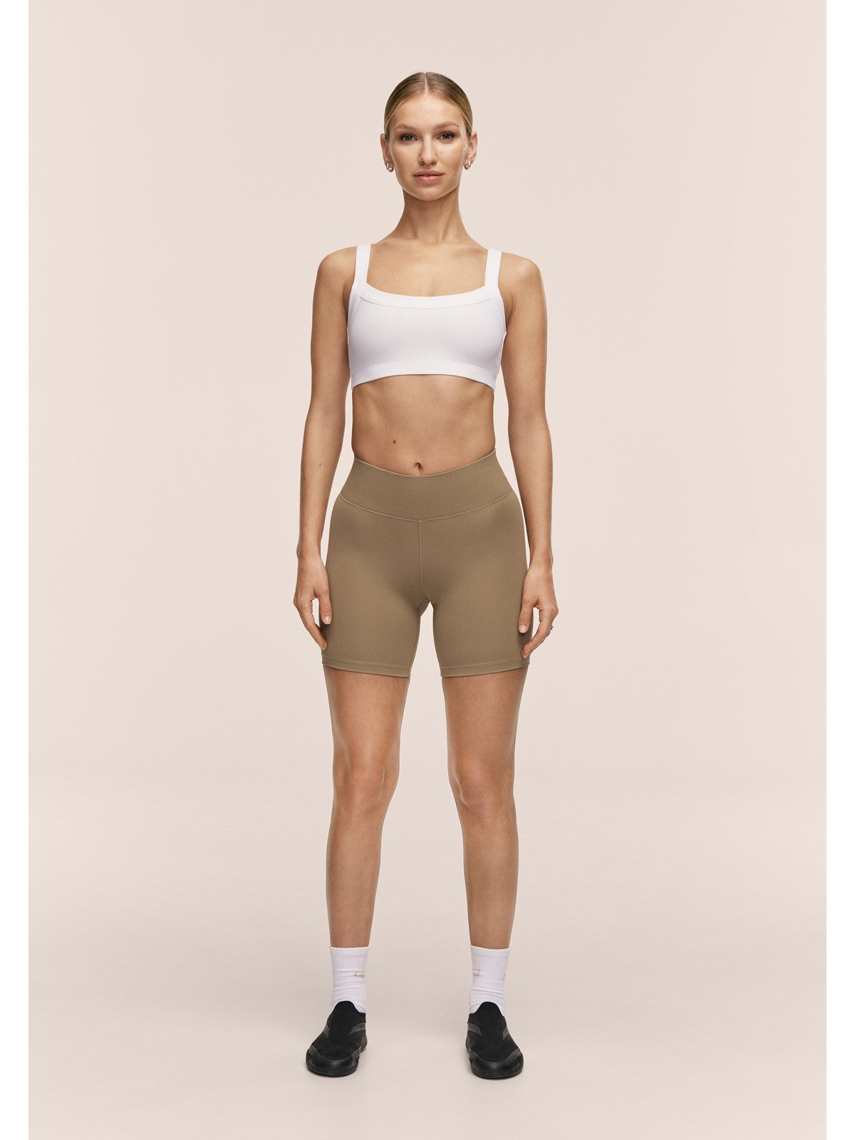 Legginsy treningowe damskie CASALL Regular Waist Bikers kolor zielony