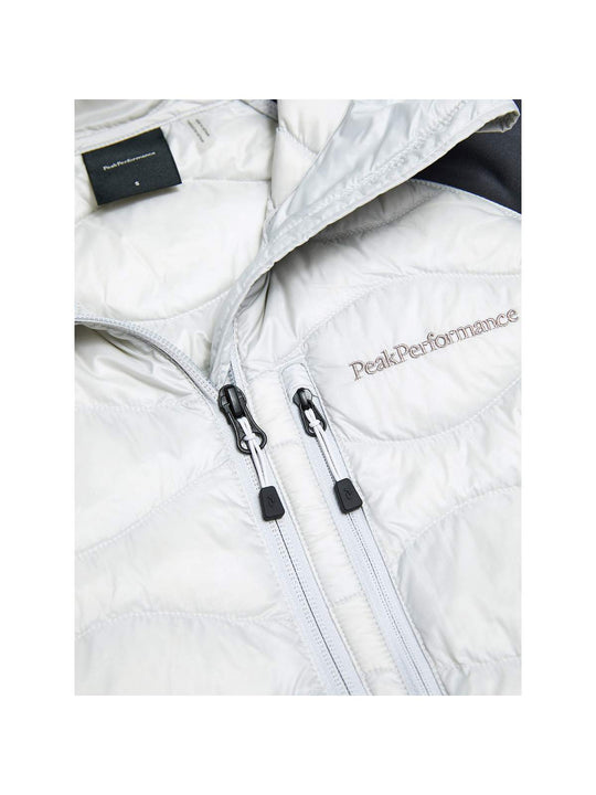 Kurtka damska PEAK PERFORMANCE Helium Hybrid Down Hood Jacket biała
