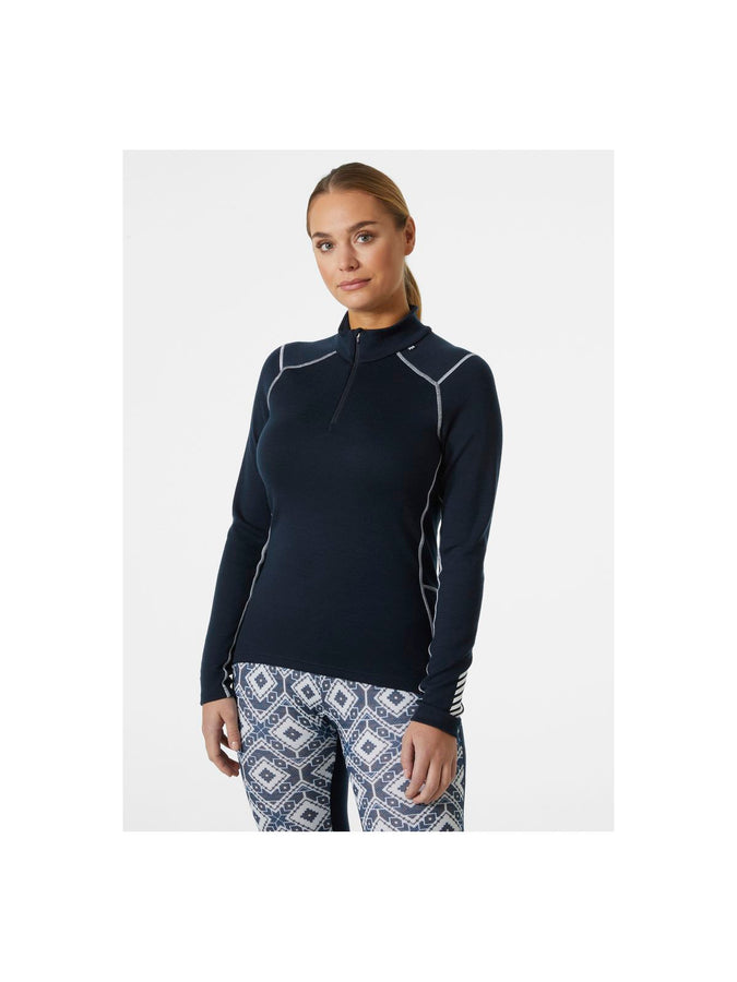 Koszulka damska Helly Hansen W Lifa Merino Midw 1/2 Zip niebieski