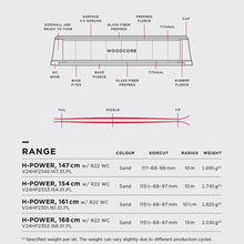 Narty VAN DEER H-Power R22 WC beżowy + wiązania LOOK SPX 15
