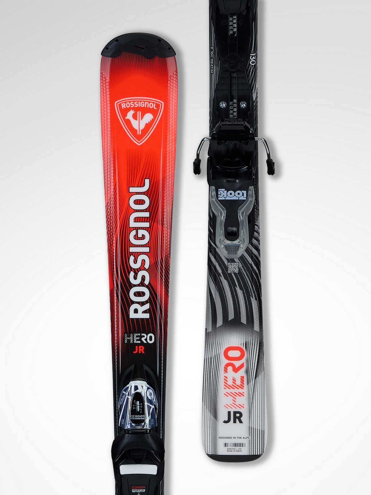 Narty dla dzieci ROSSIGNOL Hero Jr 130-150 + wiązania LOOK Xpress 7 Gw B83 Black