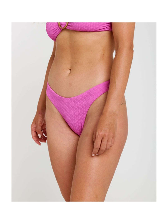 Dół od bikini damski RIP CURL Custom Rib Hi Leg Cheeky różowe
