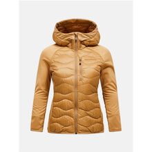 Kurtka PEAK PERFORMANCE Helium Down Hybrid Hood Women brązowy
