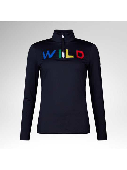 Bluza damska ROSSIGNOL W Jcc Quarter Zip First Layer czarna
