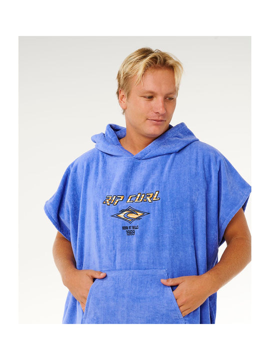 Ponczo męskie RIP CURL Logo Hooded Towel niebieskie
