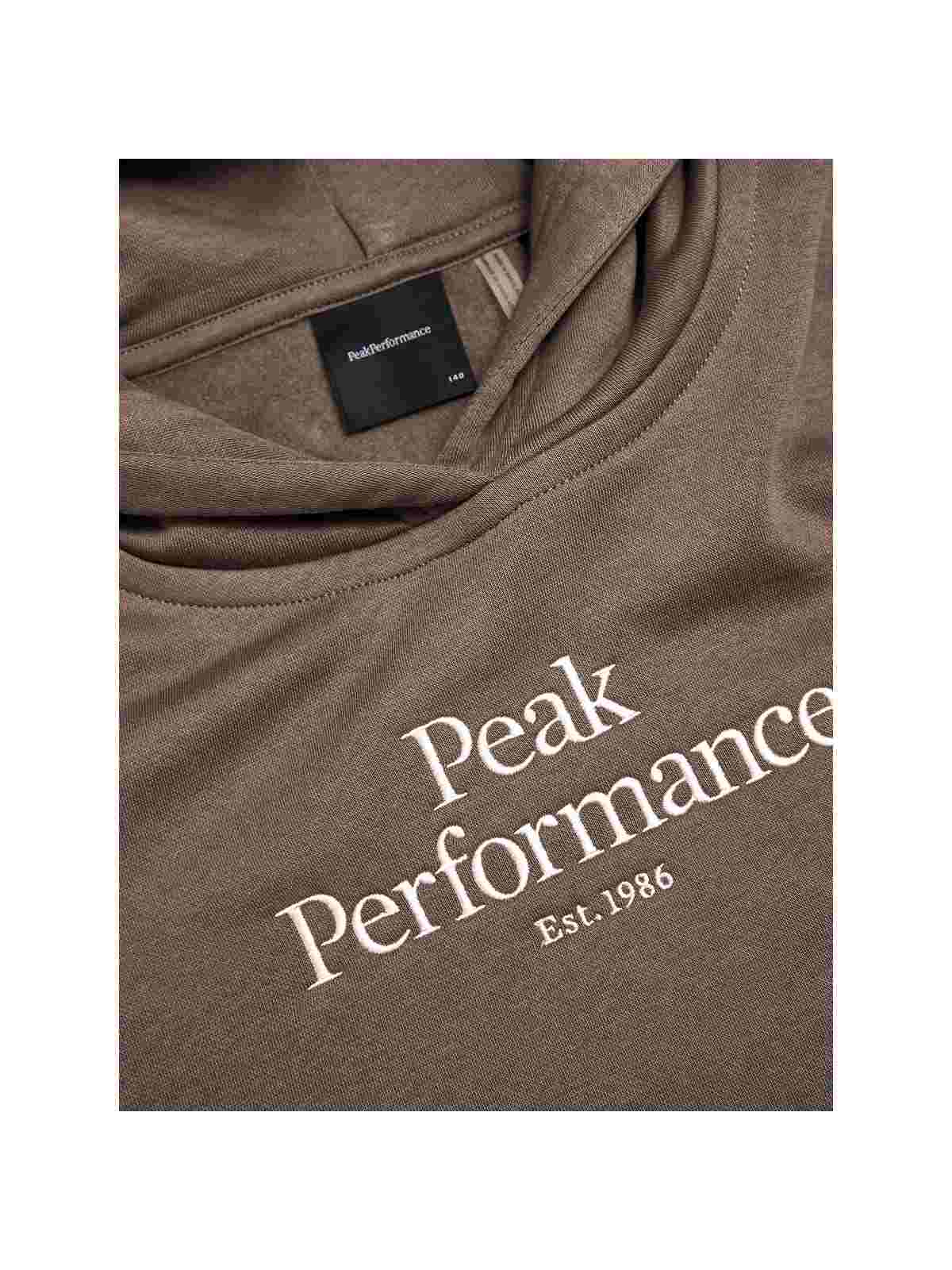 Bluza juniorska PEAK PERFORMANCE Original Hood Brazowy brązowa