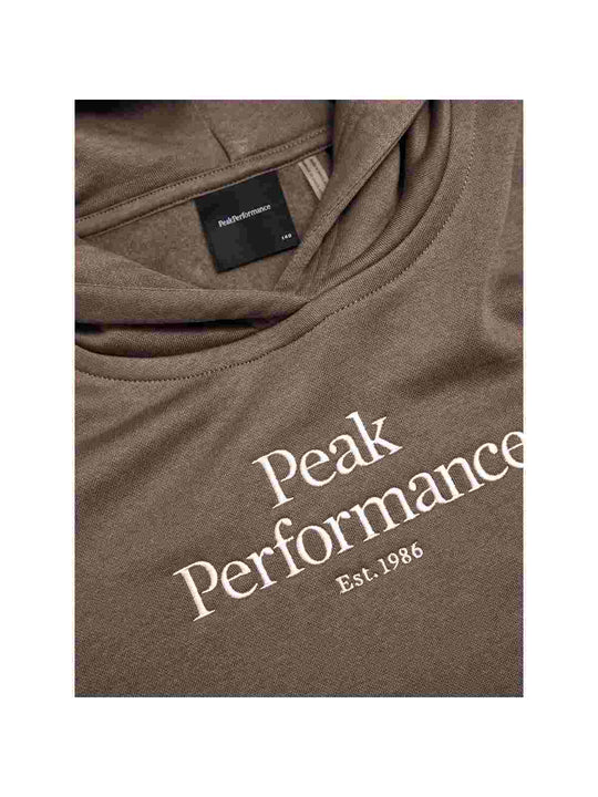 Bluza juniorska PEAK PERFORMANCE Original Hood Brazowy brązowa
