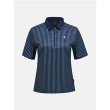 Koszulka PEAK PERFORMANCE W Graphic SS Zip Polo niebieski - Adventure Sports
