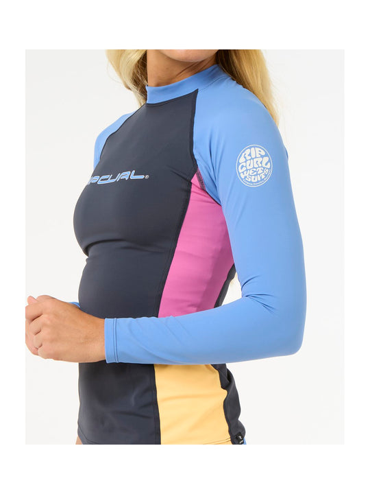 Longsleeve do pływania damski RIP CURL Block Party Upf 50+ Ls Tee
