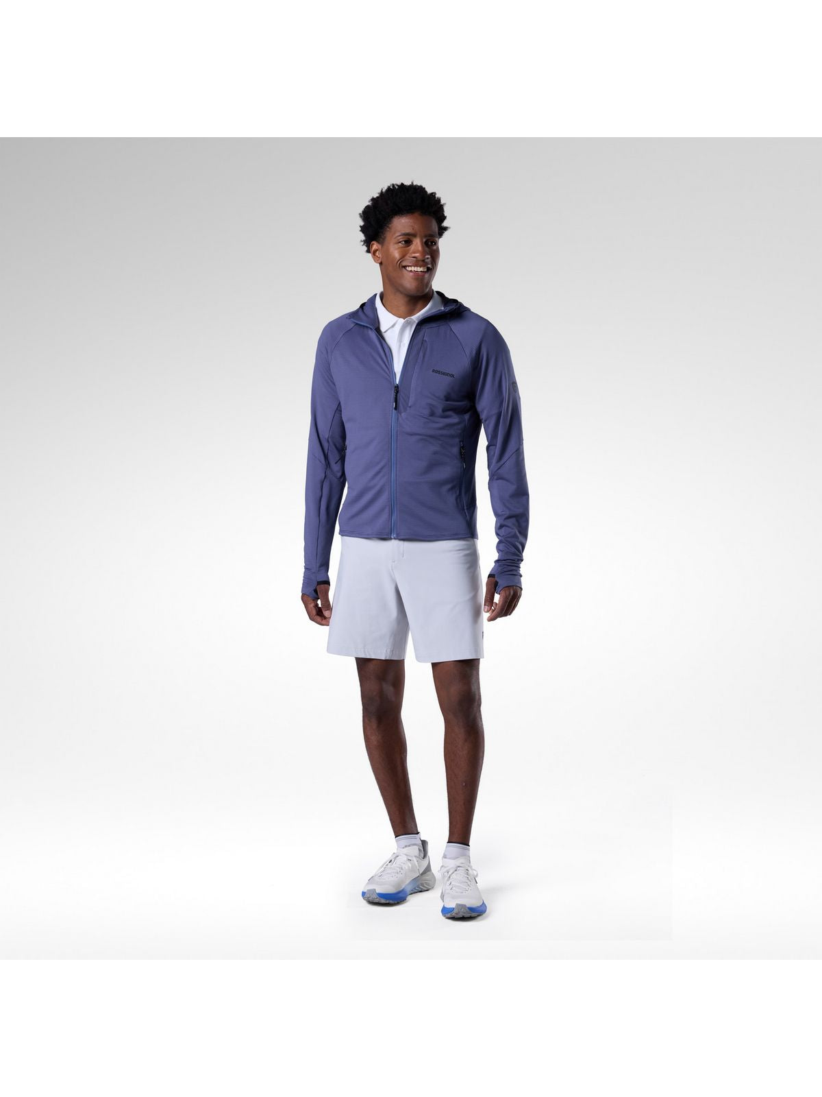 Bluza męska ROSSIGNOL M Textured Hoodie Mid Layer granatowa