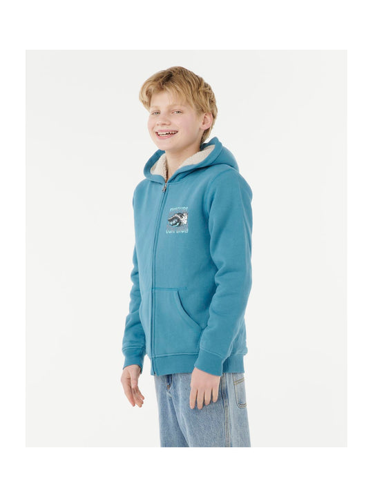 Bluza RIP CURL HAZE &amp; TUBE LINED Z/T HOOD-BOY niebieska
