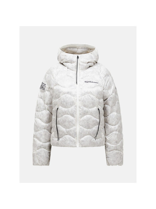 Kurtka puchowa damska PEAK PERFORMANCE 40Y Helium Down Hood Jacket biała
