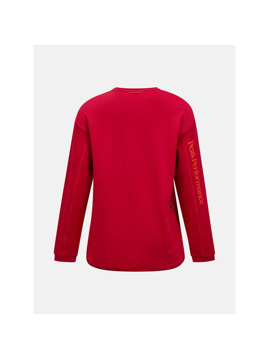 Bluza PEAK PERFORMANCE Trail Polartec Power Grid Crew Women bordowy
