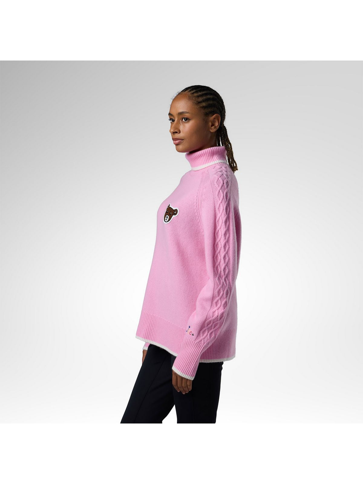 Sweter damski ROSSIGNOL W Jcc Graphic Turtle Neck Swea różowy