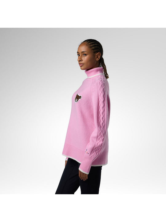Sweter damski ROSSIGNOL W Jcc Graphic Turtle Neck Swea różowy
